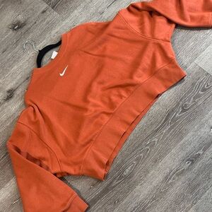 Nike Phoenix Boxy Burnt Orange Cropped Sweatshirt